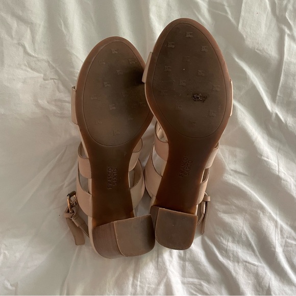 Franco Sarto Ivory / Tan Block Heels - Picture 7 of 8